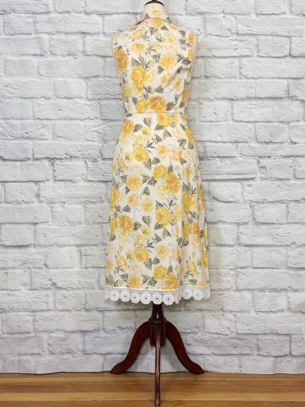 Rachel Parcell White Floral Lace Sleeveless Shirt Dress